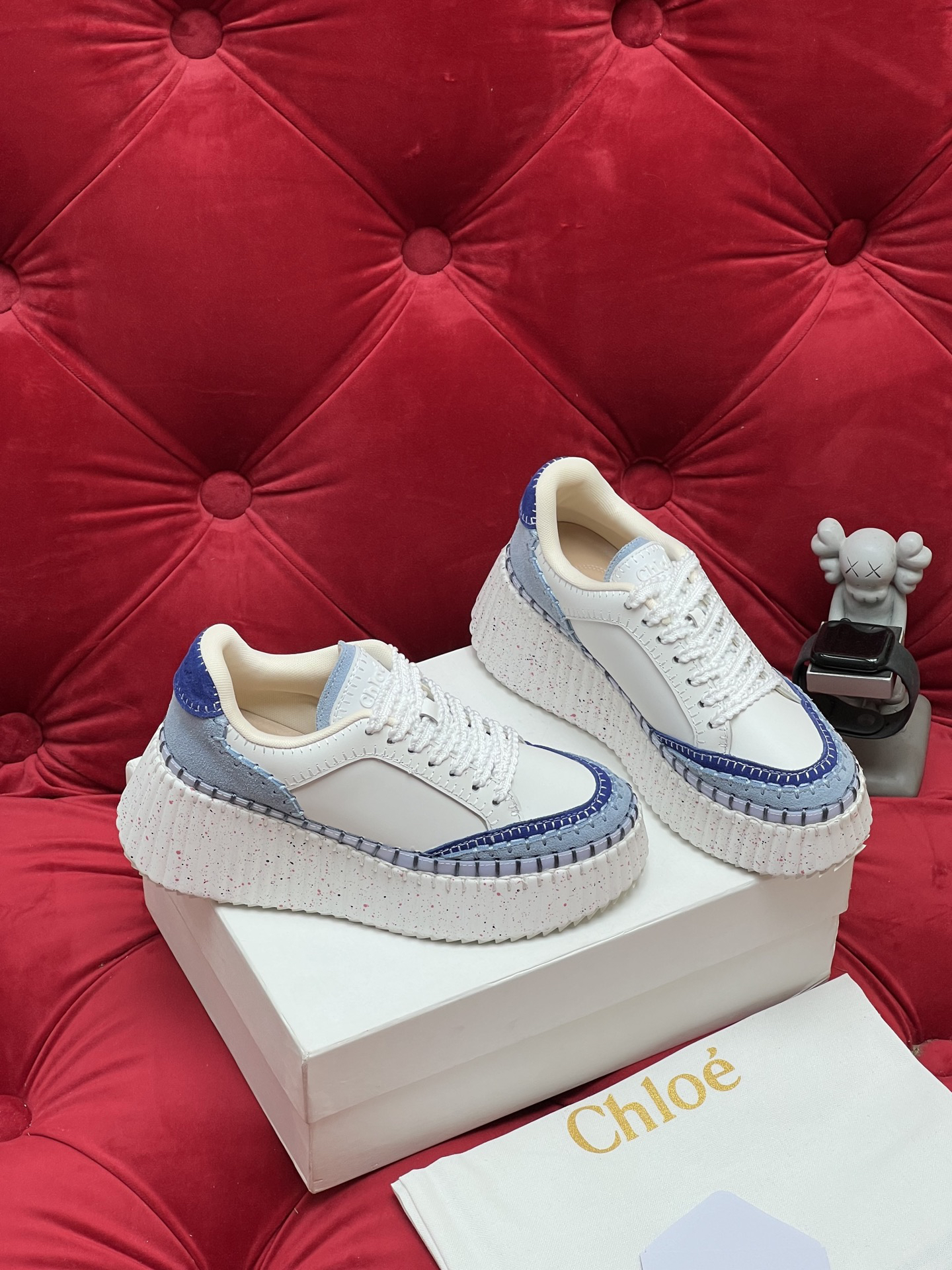 Chloe Platform Casual Sneakers Blue