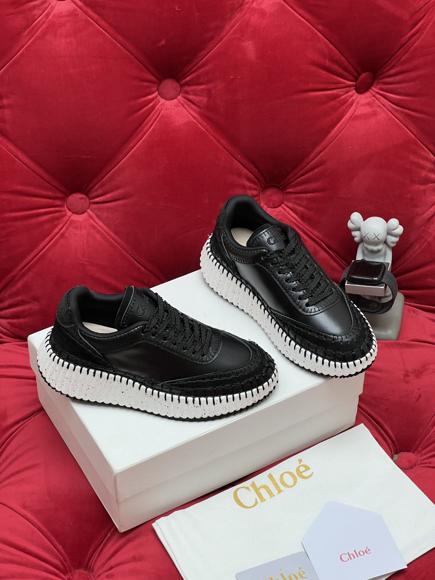 Chloe Platform Casual Sneakers Black