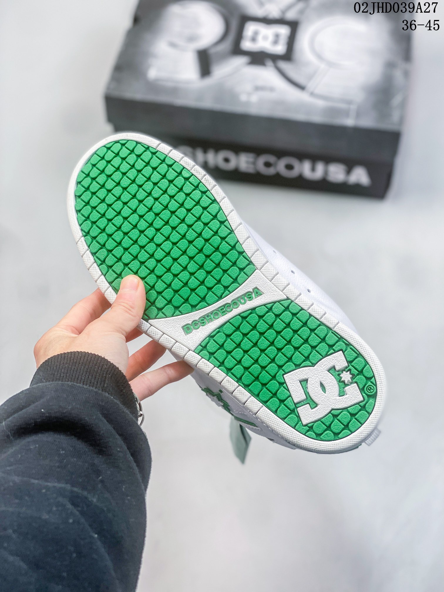 DC Shoes Low-Top Skate Sneaker White/Green