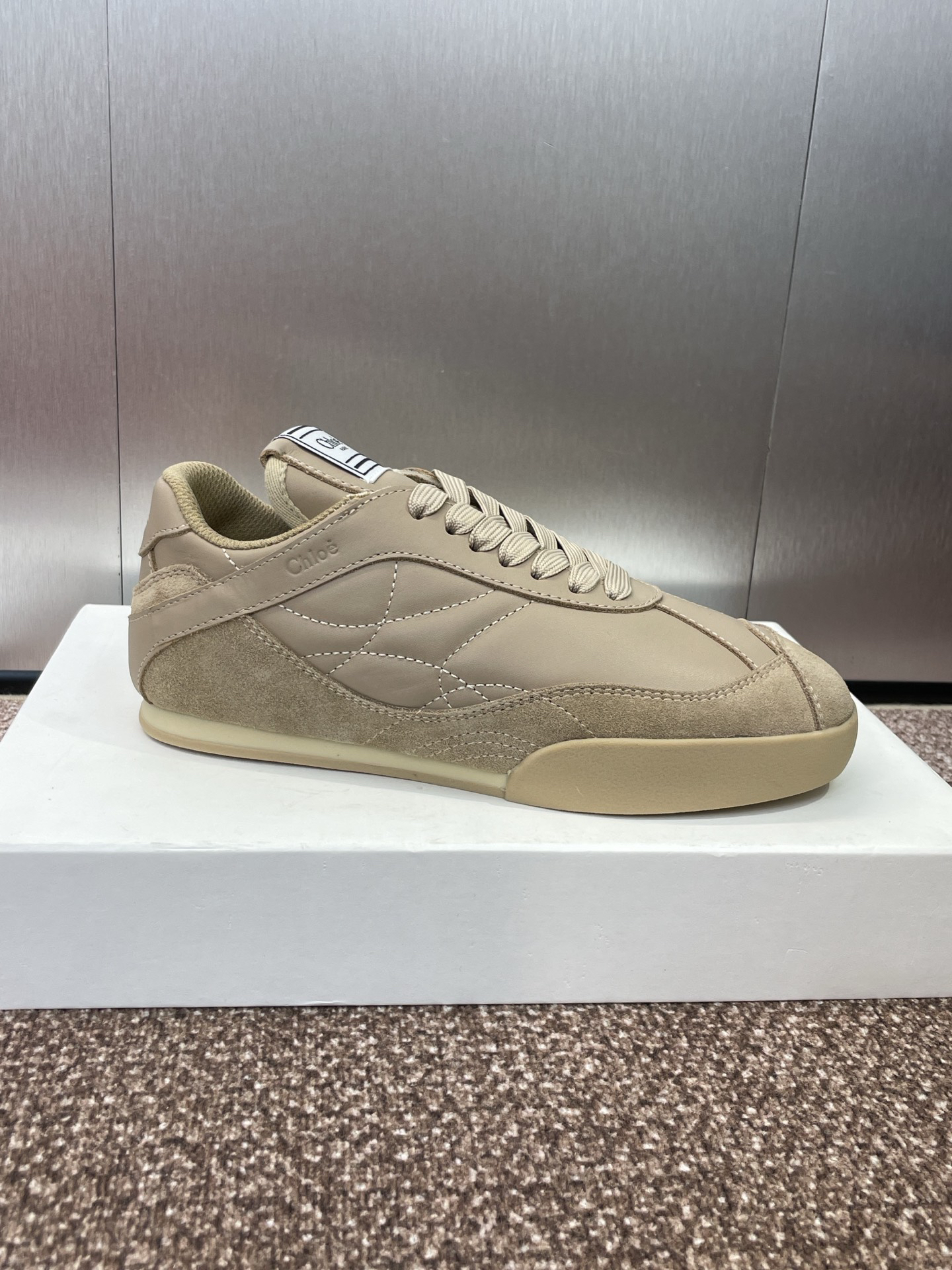 Chloe Runway Low-Top Sneakers Khaki