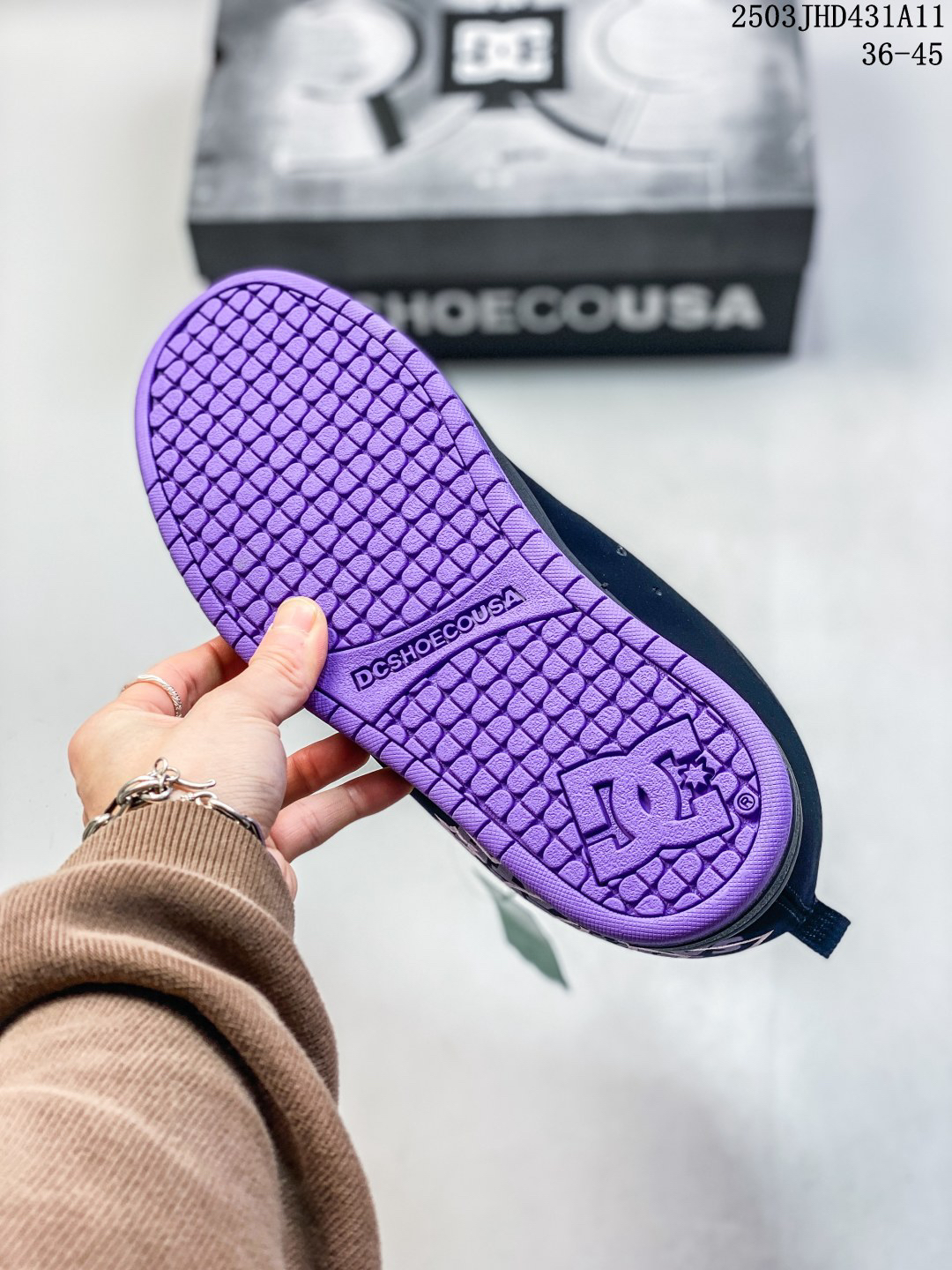 DC Shoes Low-Top Skate Sneakers Black/Purple