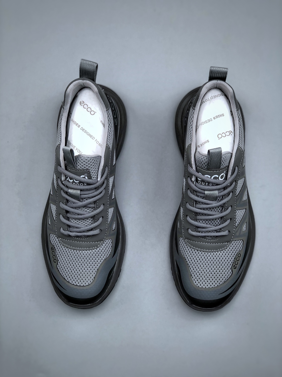 ECCO Breathable Trail Running Sneakers Gray