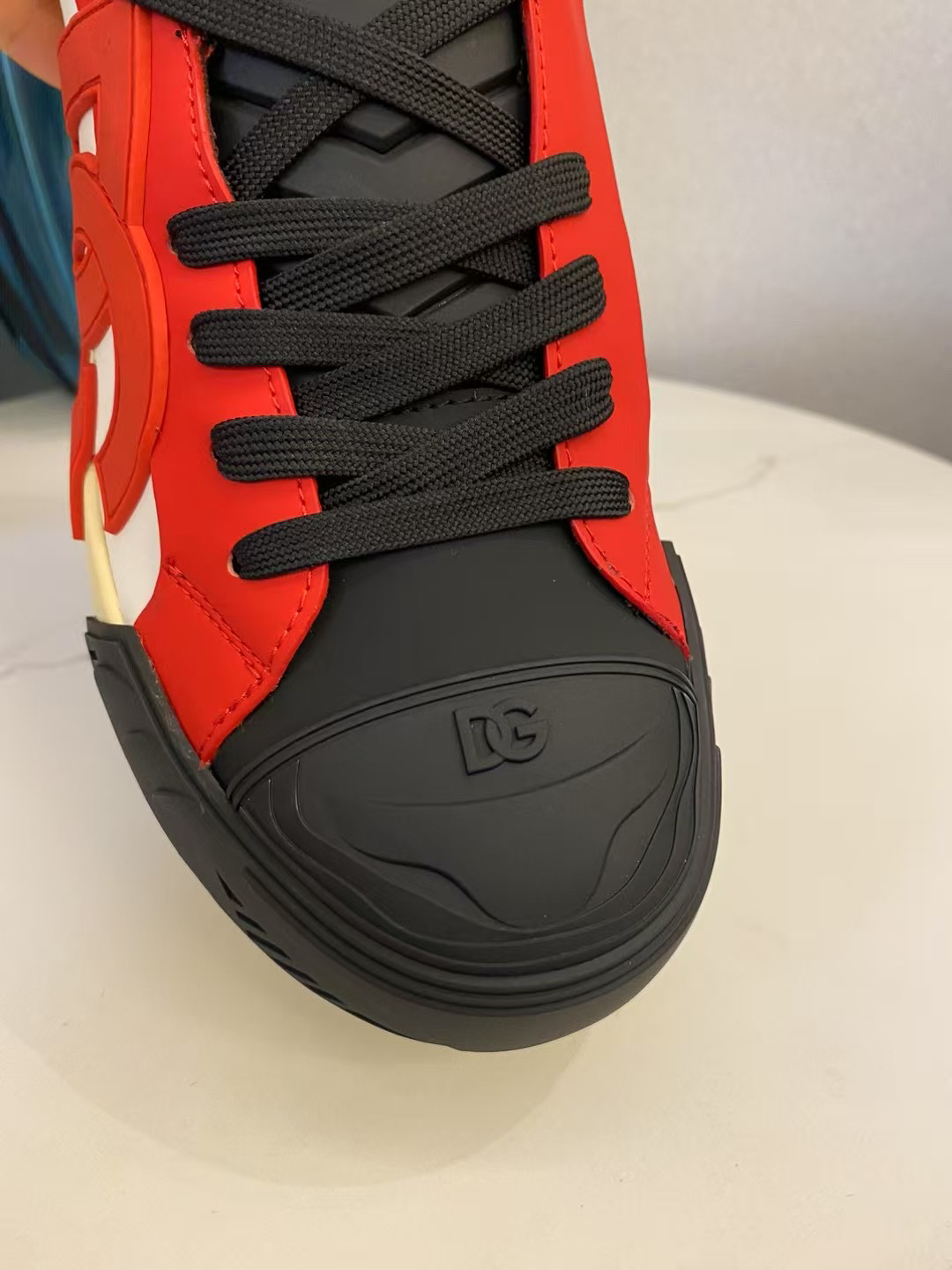 Dolce & Gabbana Leather Sport Sneakers Red
