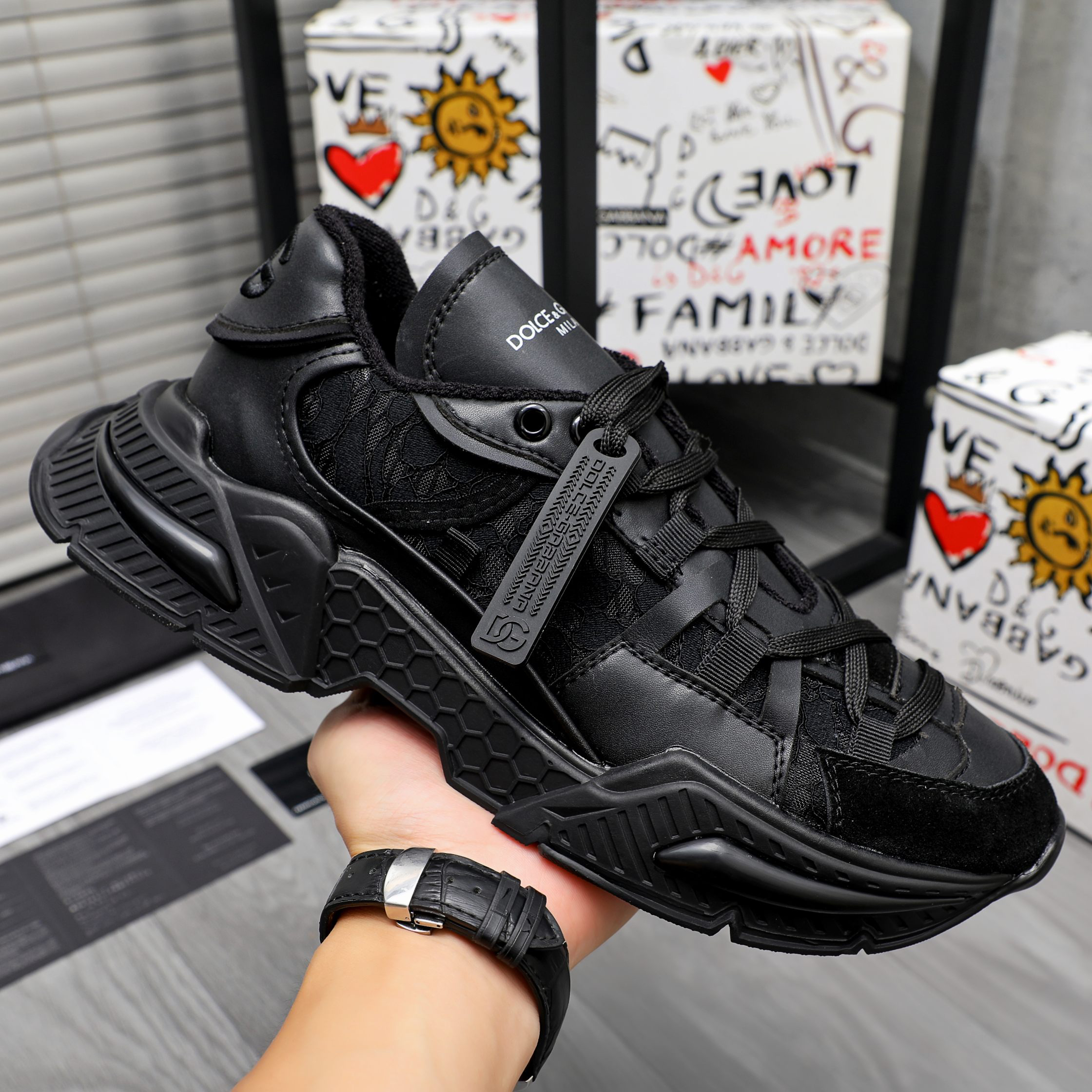 Dolce & Gabbana Chunky Sneakers Black