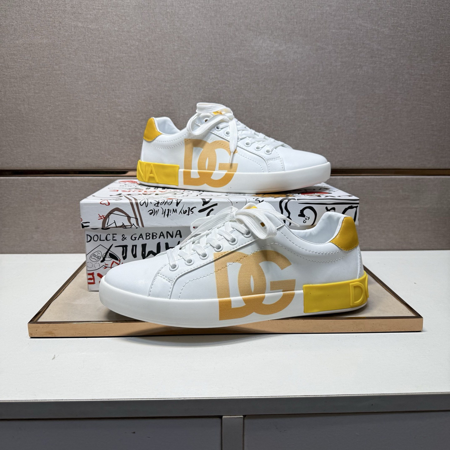 Dolce & Gabbana Casual Sneakers White/Yellow