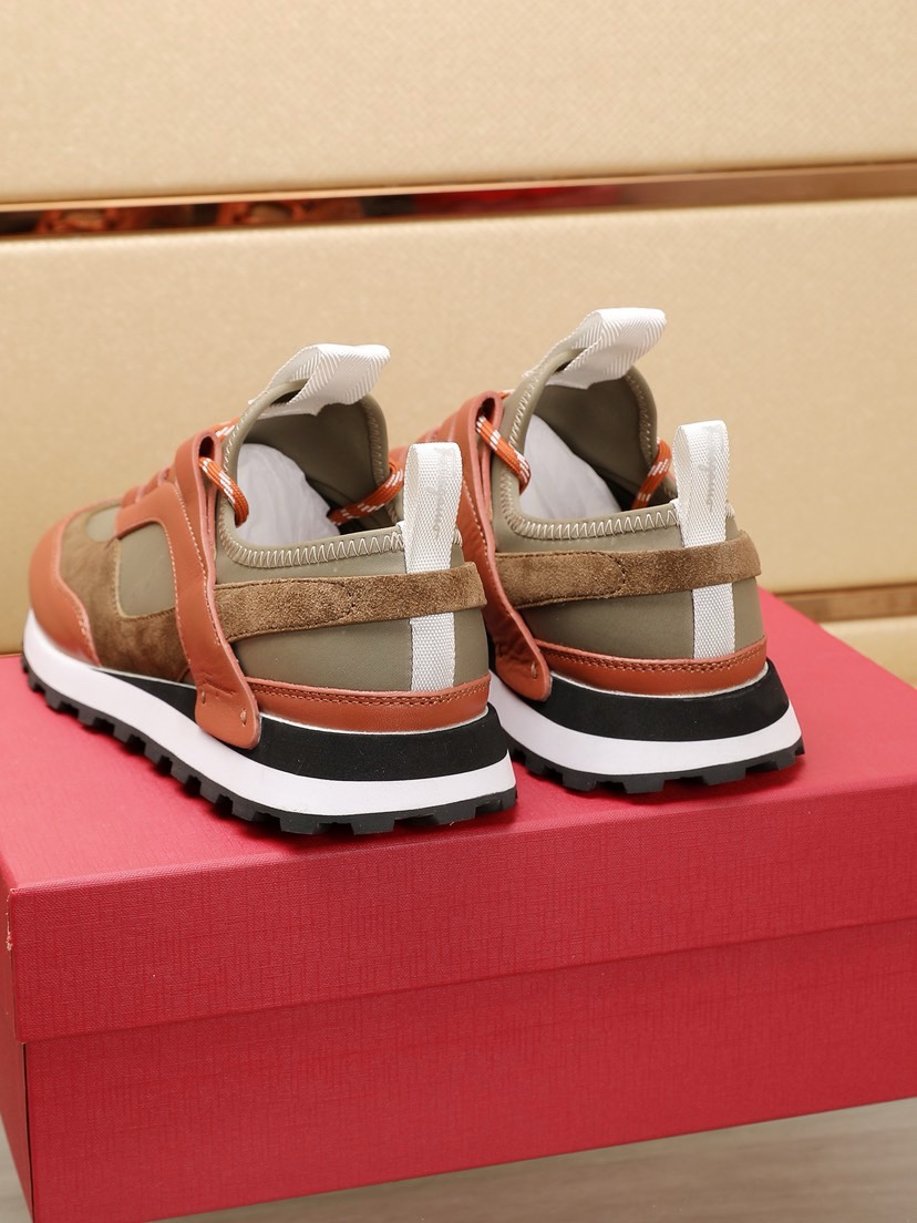 Ferragamo Leather Runner Sneakers Multi-Color