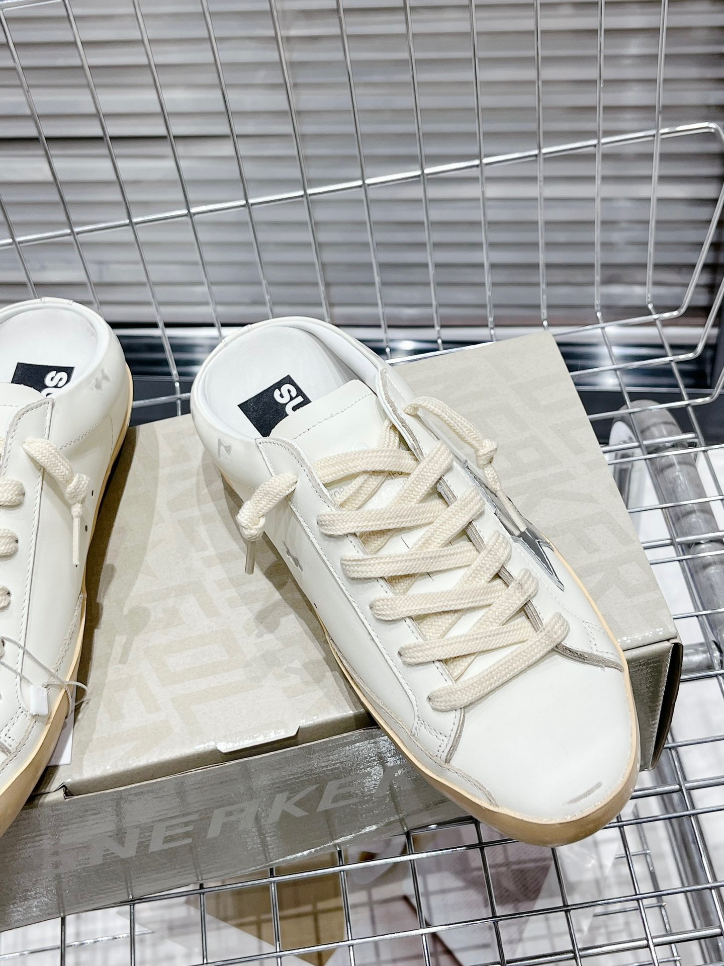 Golden Goose Superstar Sabot Sneakers White/Silver