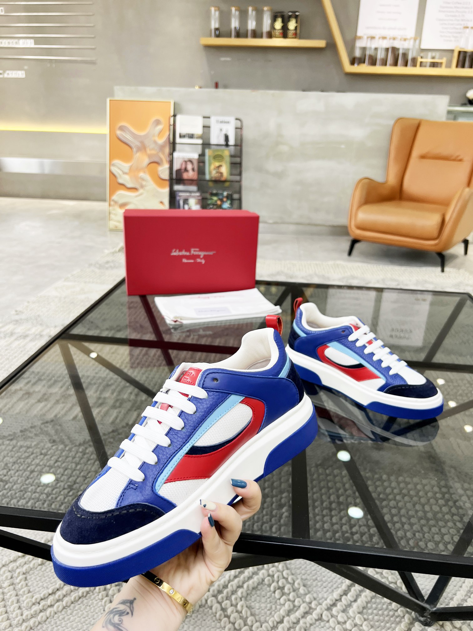 Salvatore Ferragamo Low-Top Sneakers Multi-Color