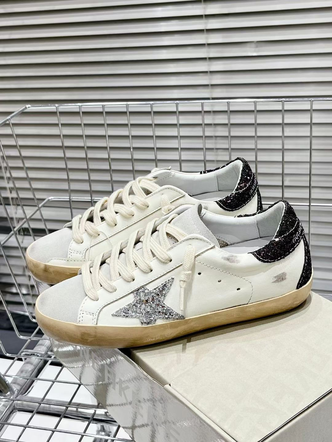 Golden Goose Superstar Sneakers Black/Silver/White