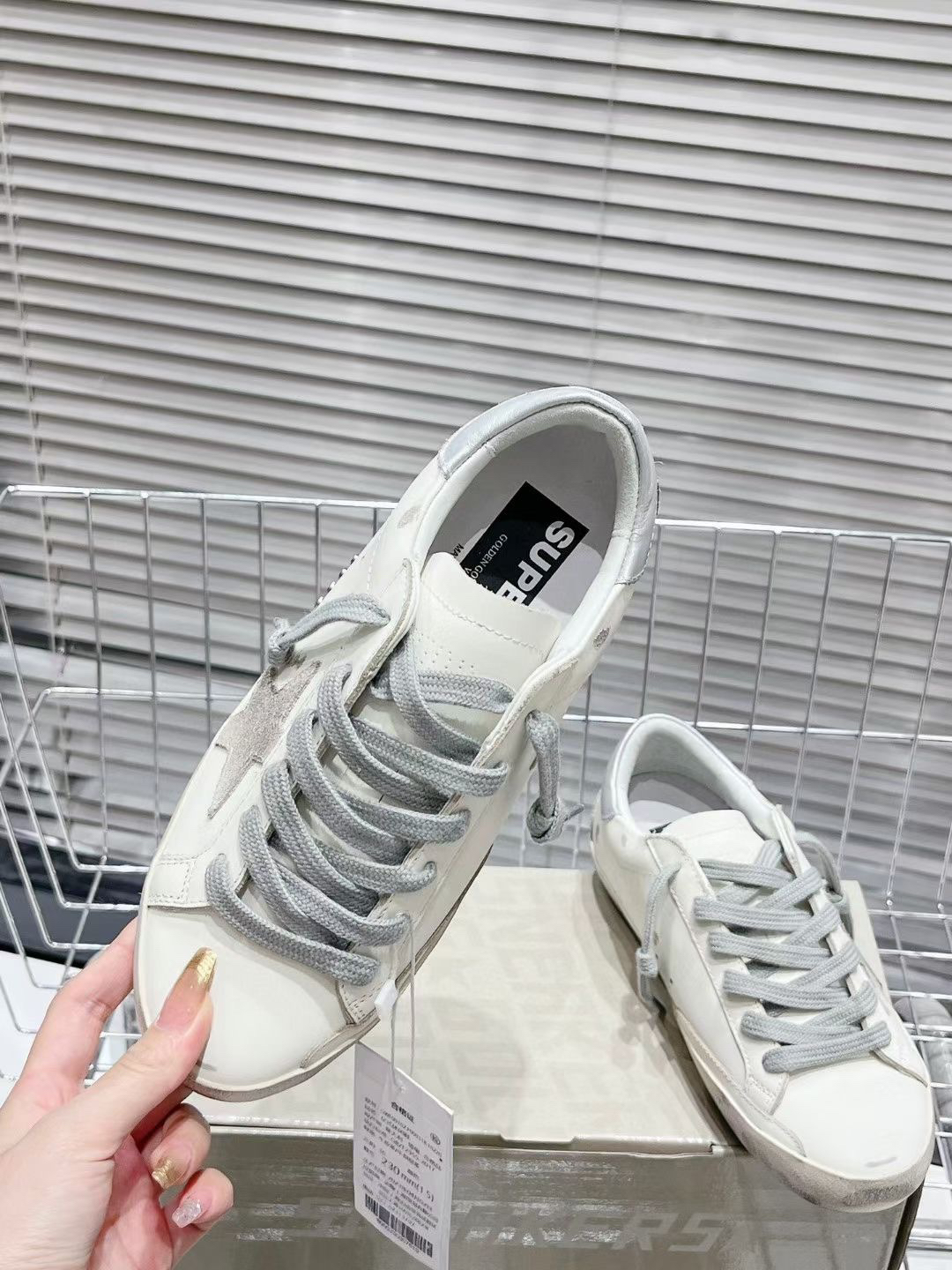 Golden Goose Superstar Sabot Sneakers Silver
