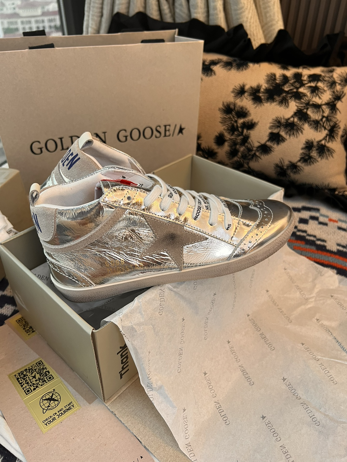 Golden Goose Superstar High-Top Silver