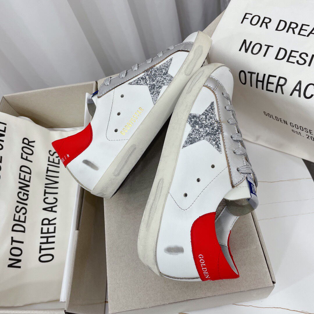 Golden Goose Superstar Glitter Star Sneaker Red/White