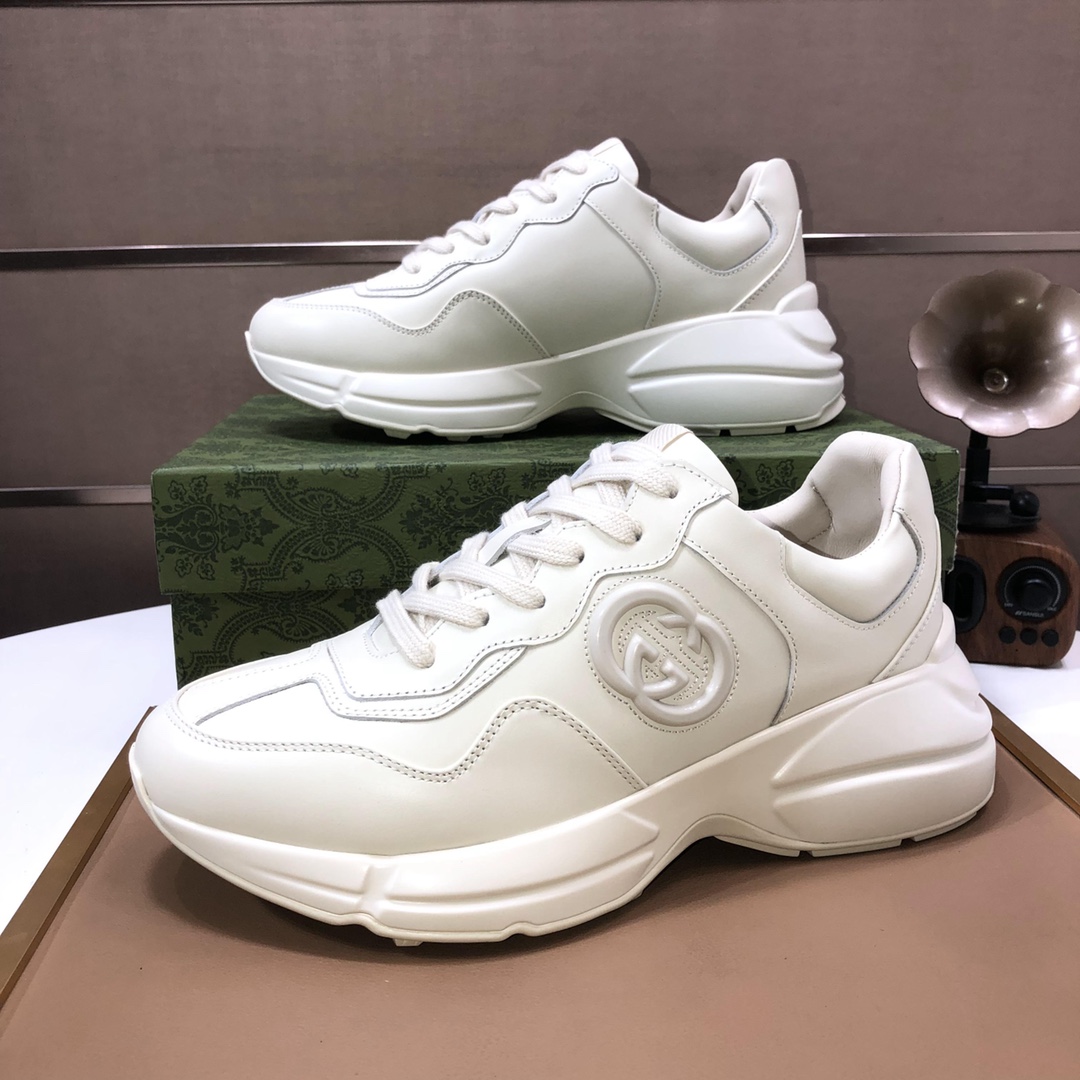 Gucci GG Logo Chunky Sneakers Beige
