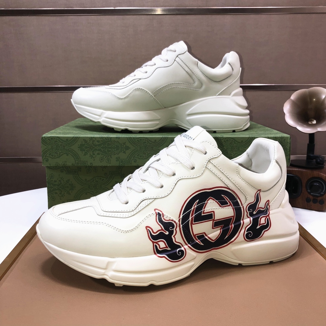 Gucci Rhyton Logo Dad Sneakers Off-White