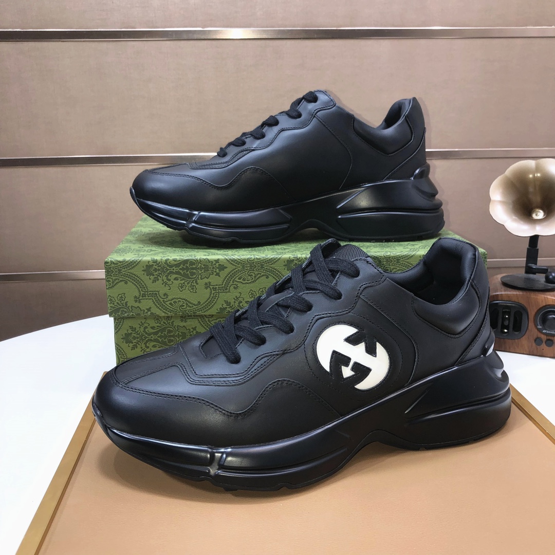 Gucci GG Leather Chunky Sneaker Black