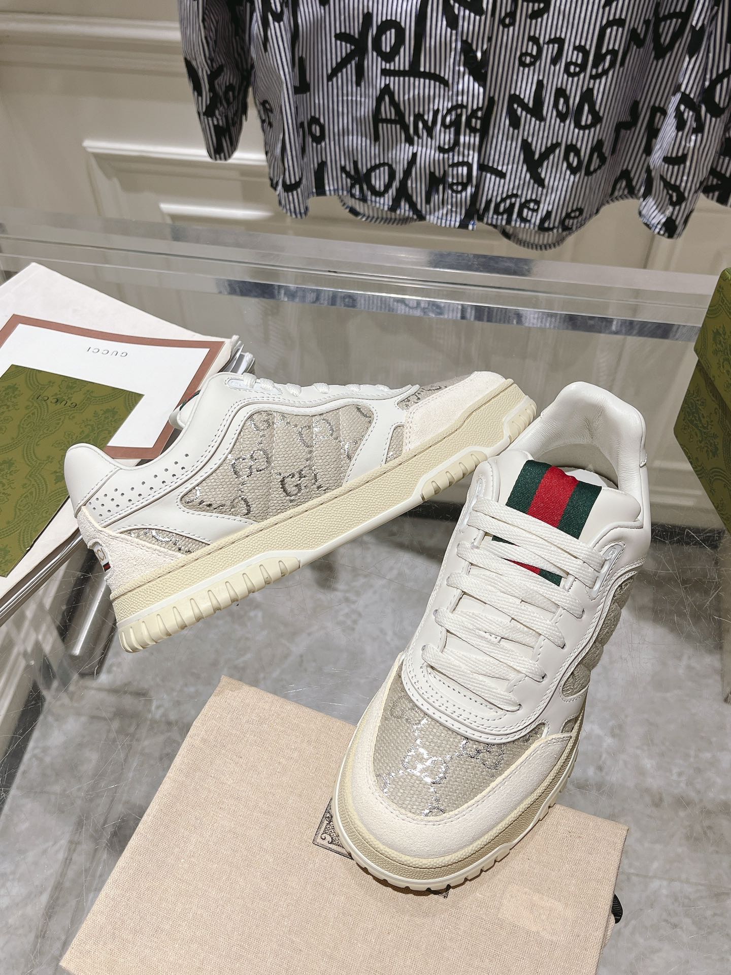 Gucci Vintage Runner Sneakers White