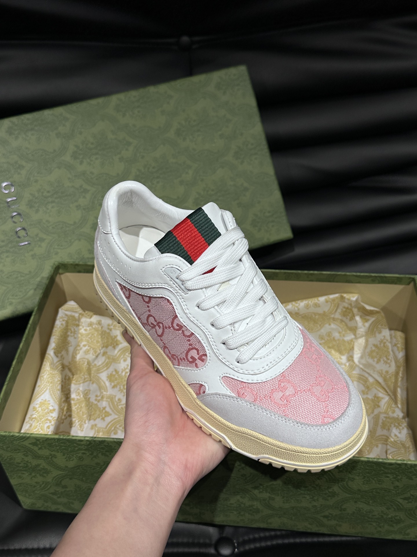 Gucci Re-Web GG Sneakers Pink