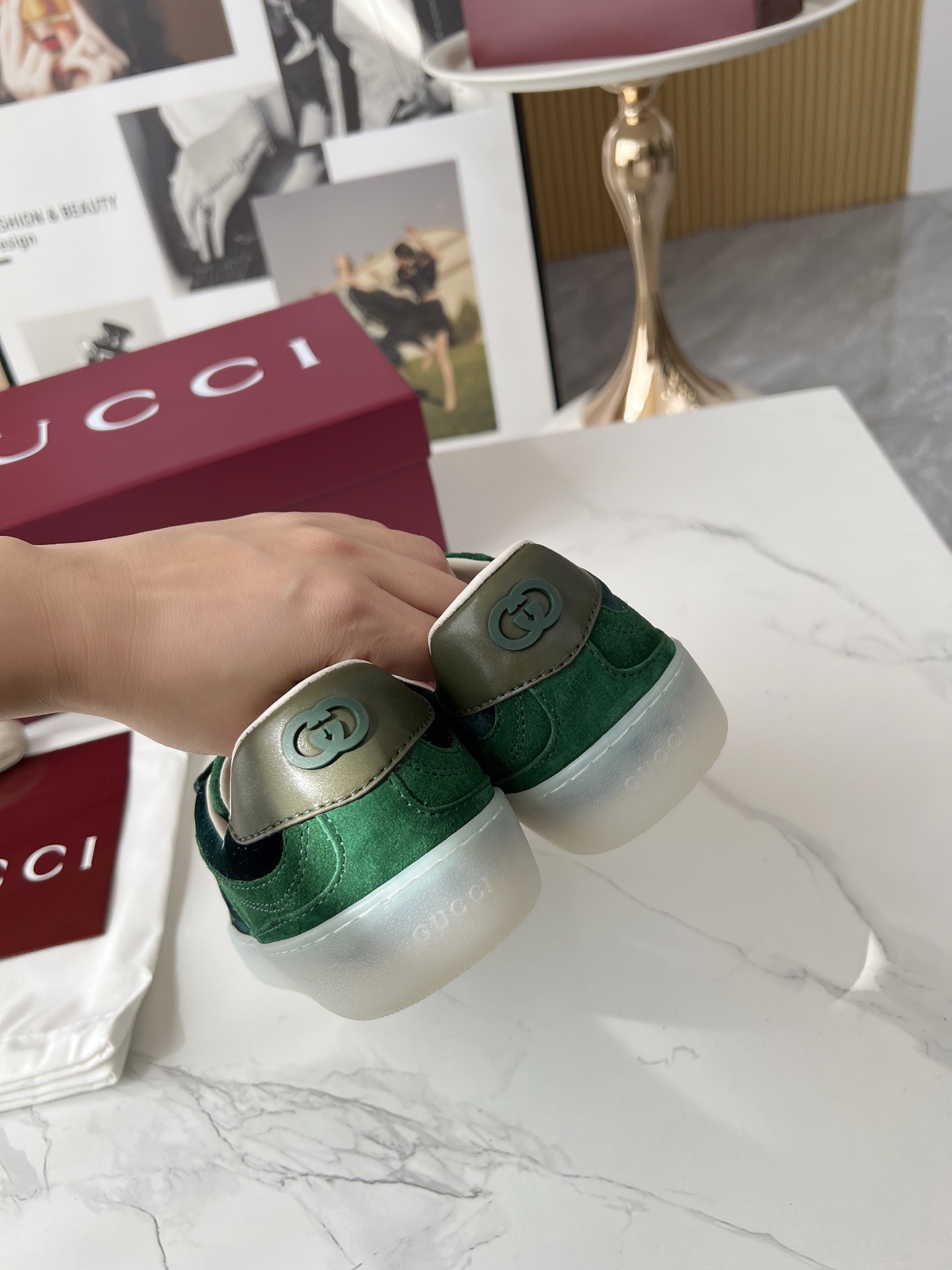 Gucci GG Trainer Sneakers Green