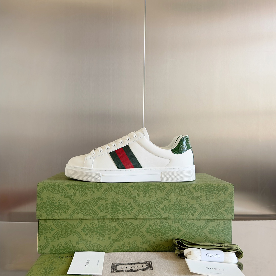 Gucci Ace Leather Sneakers White