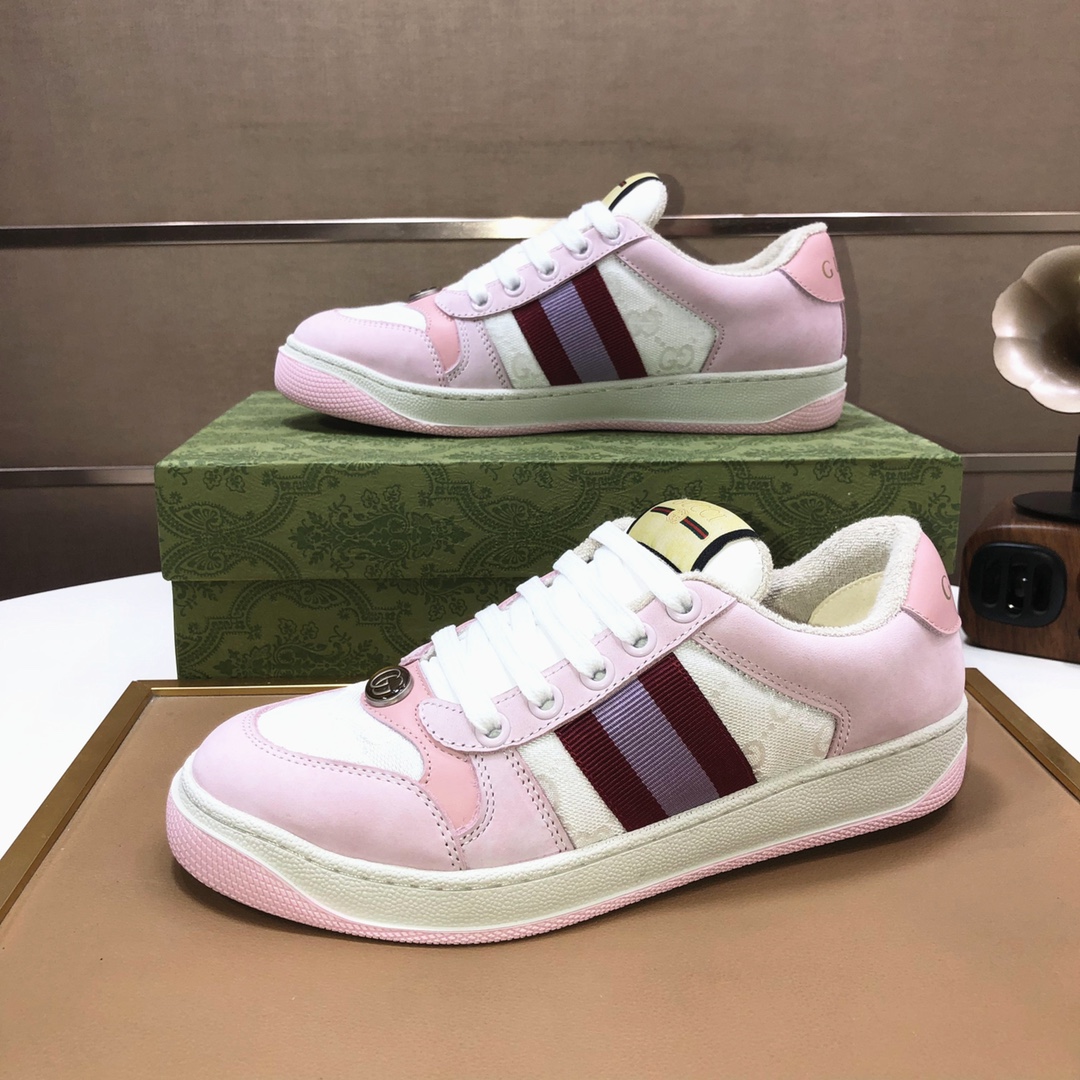 Gucci GG Web Low-Top Sneakers Pink
