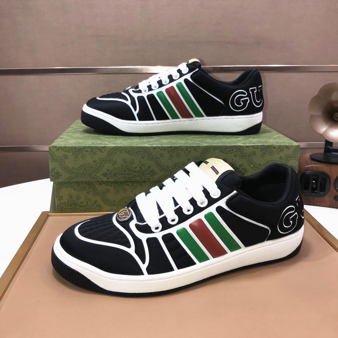 Gucci Web Stripe Low-Top Sneakers Black