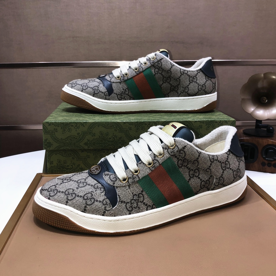 Gucci GG Web Stripe Low-Top Sneakers Multicolor