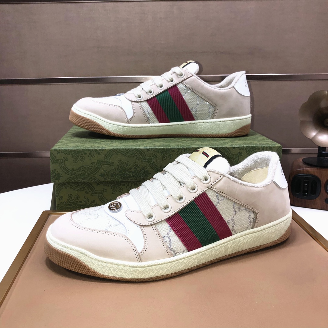 Gucci Web Stripe Sneaker Beige