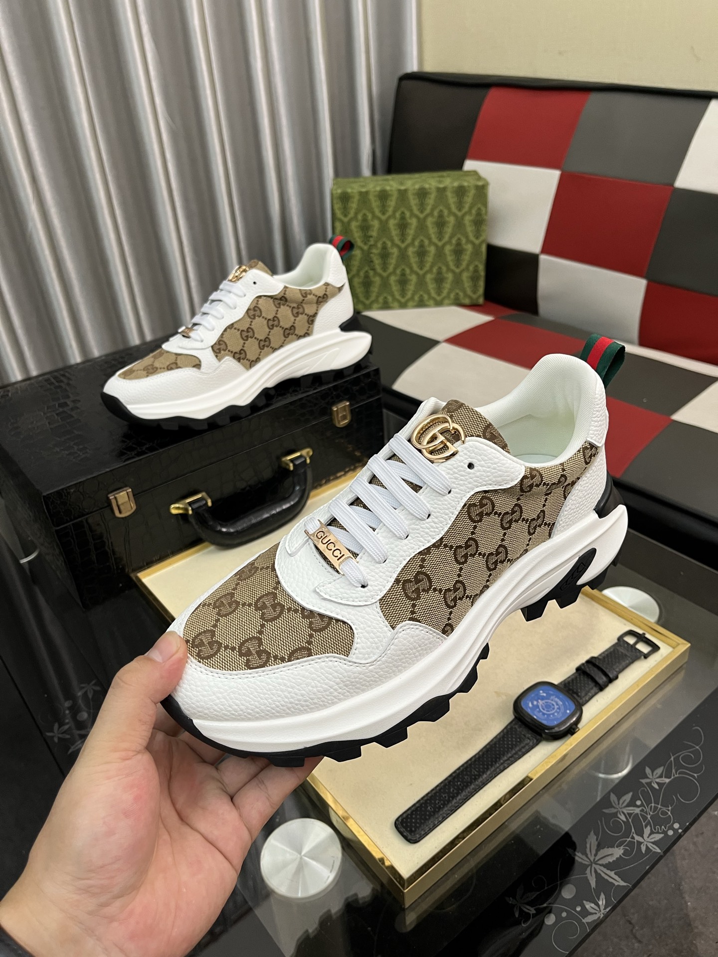Gucci GG Canvas Chunky Sneakers White