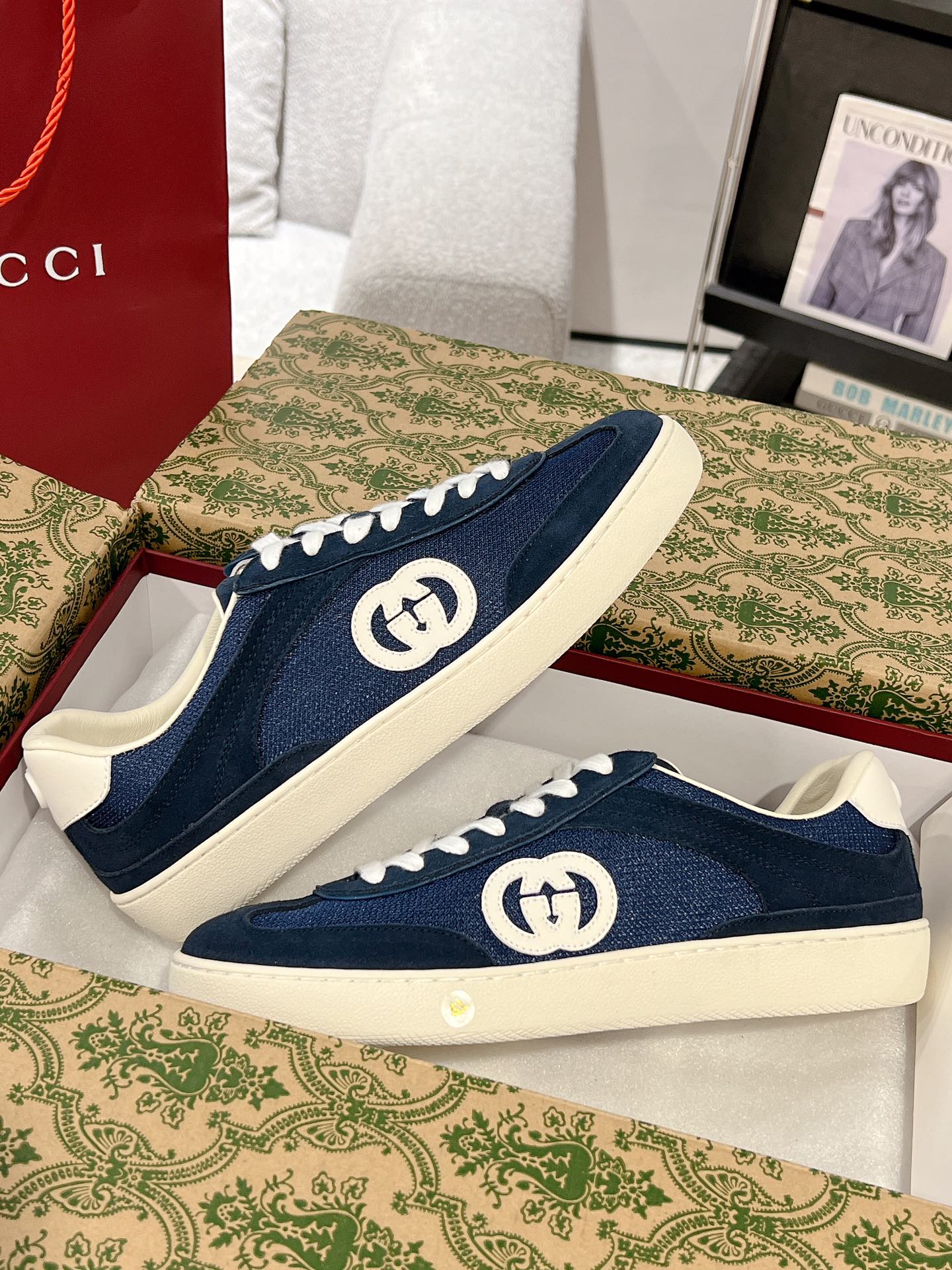 Gucci GG Low-Top Sneakers Navy