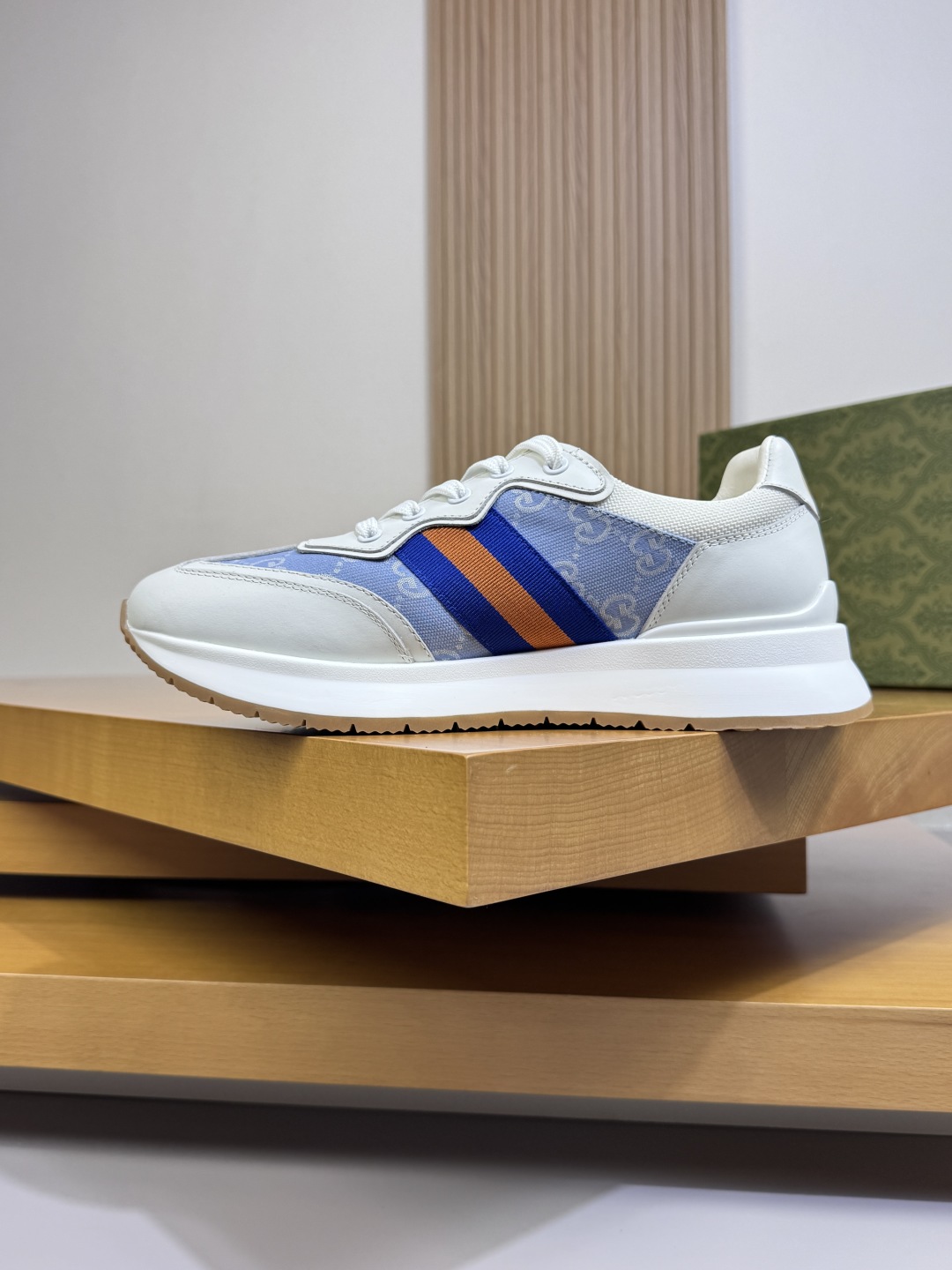 Gucci Monogram Low-Top Sneakers Blue
