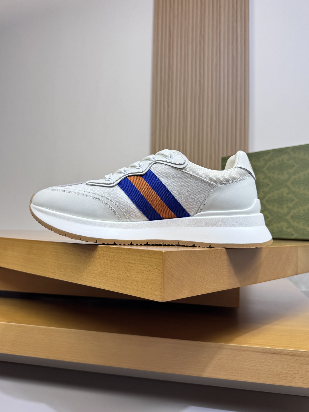 Gucci Web Stripe Sneakers White