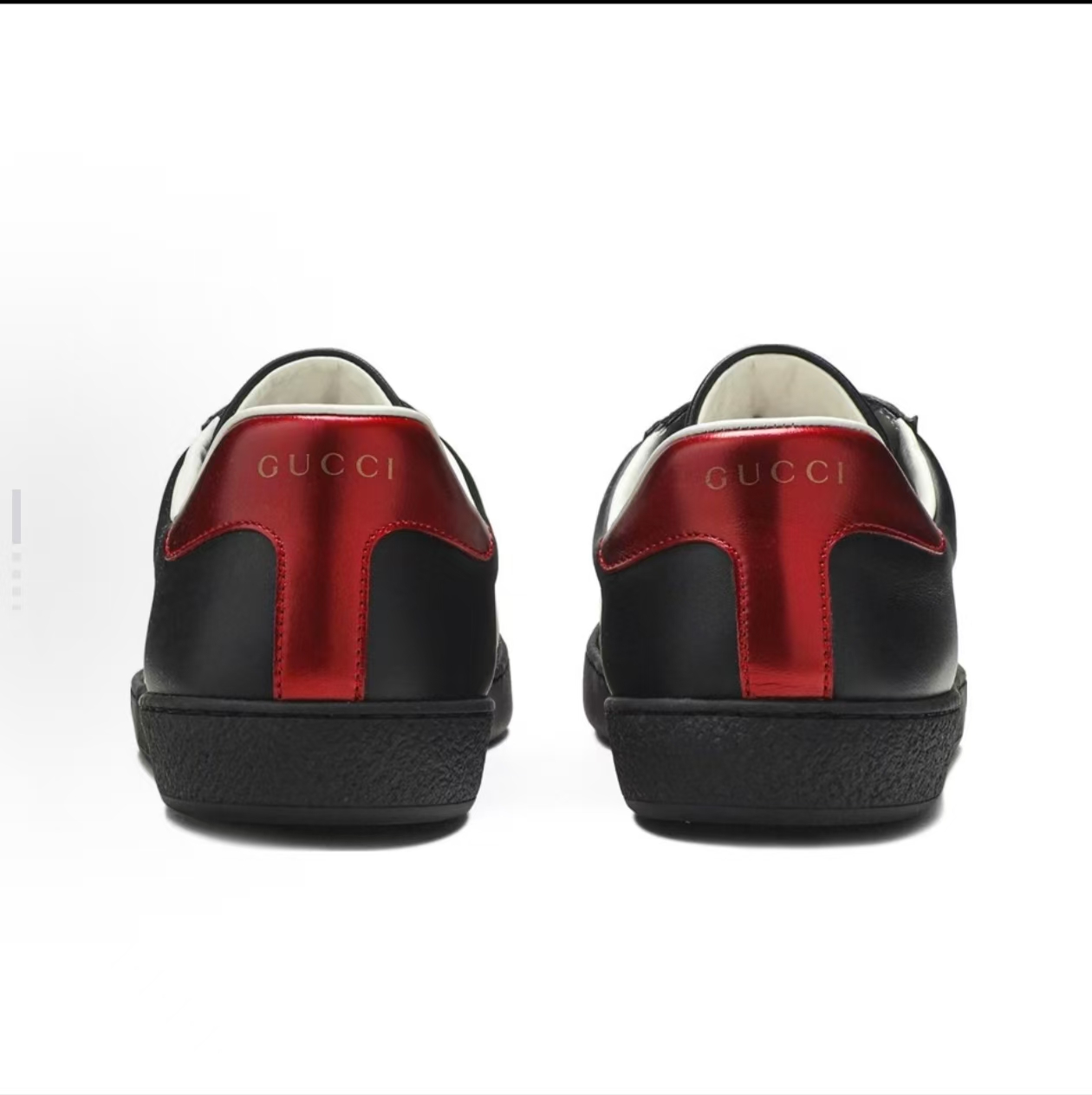 Gucci Ace Stripe Low-Top Sneakers Black/Red