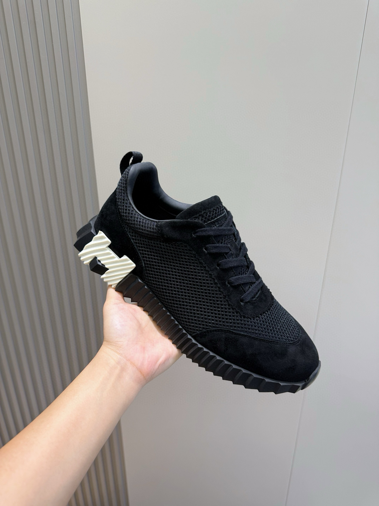 Hermes Bouncing Mesh Sneakers Black