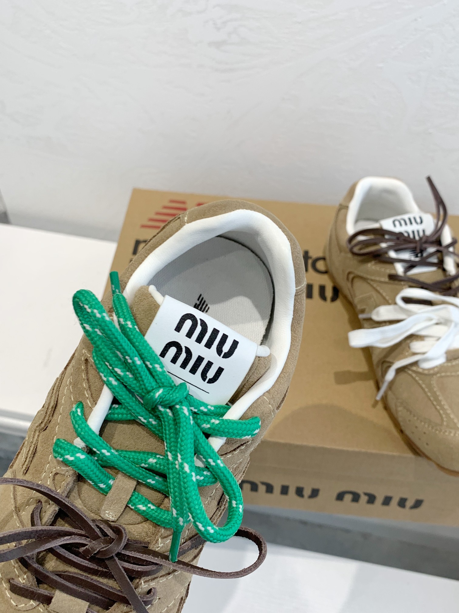 Miu Miu x New Balance 530 Retro Sneakers Khaki