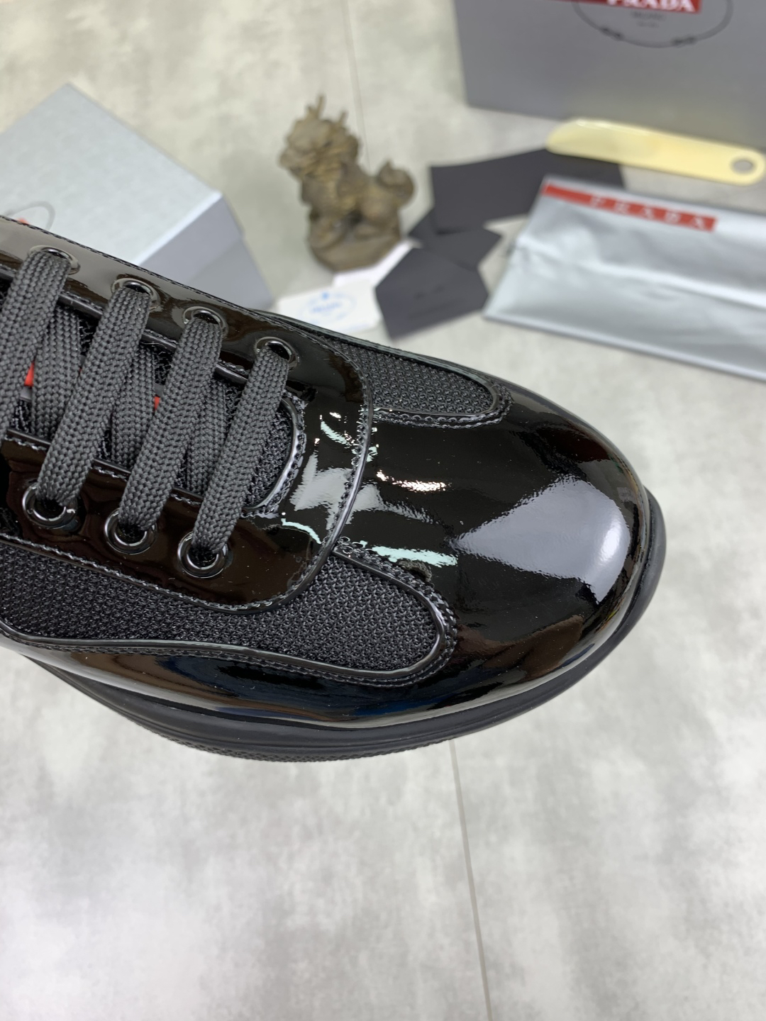 Prada Patent Leather Runner Black