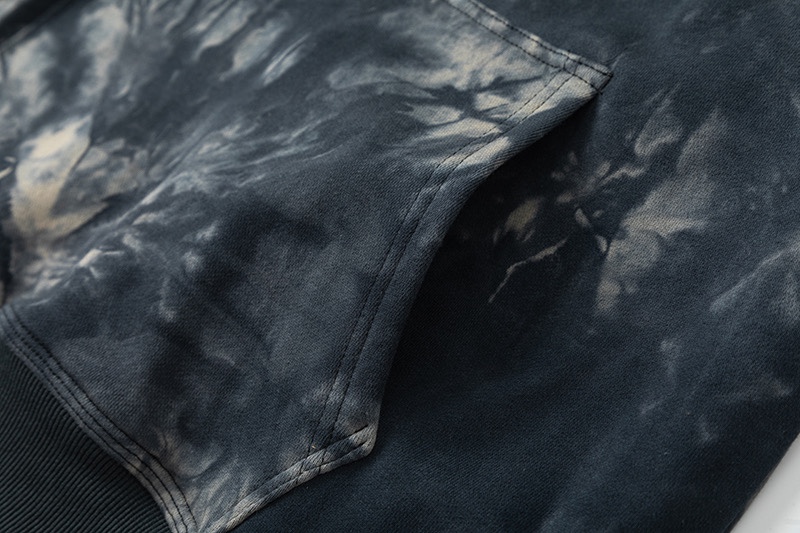 Stussy Tie-Dye Logo Hoodie Gray-Blue