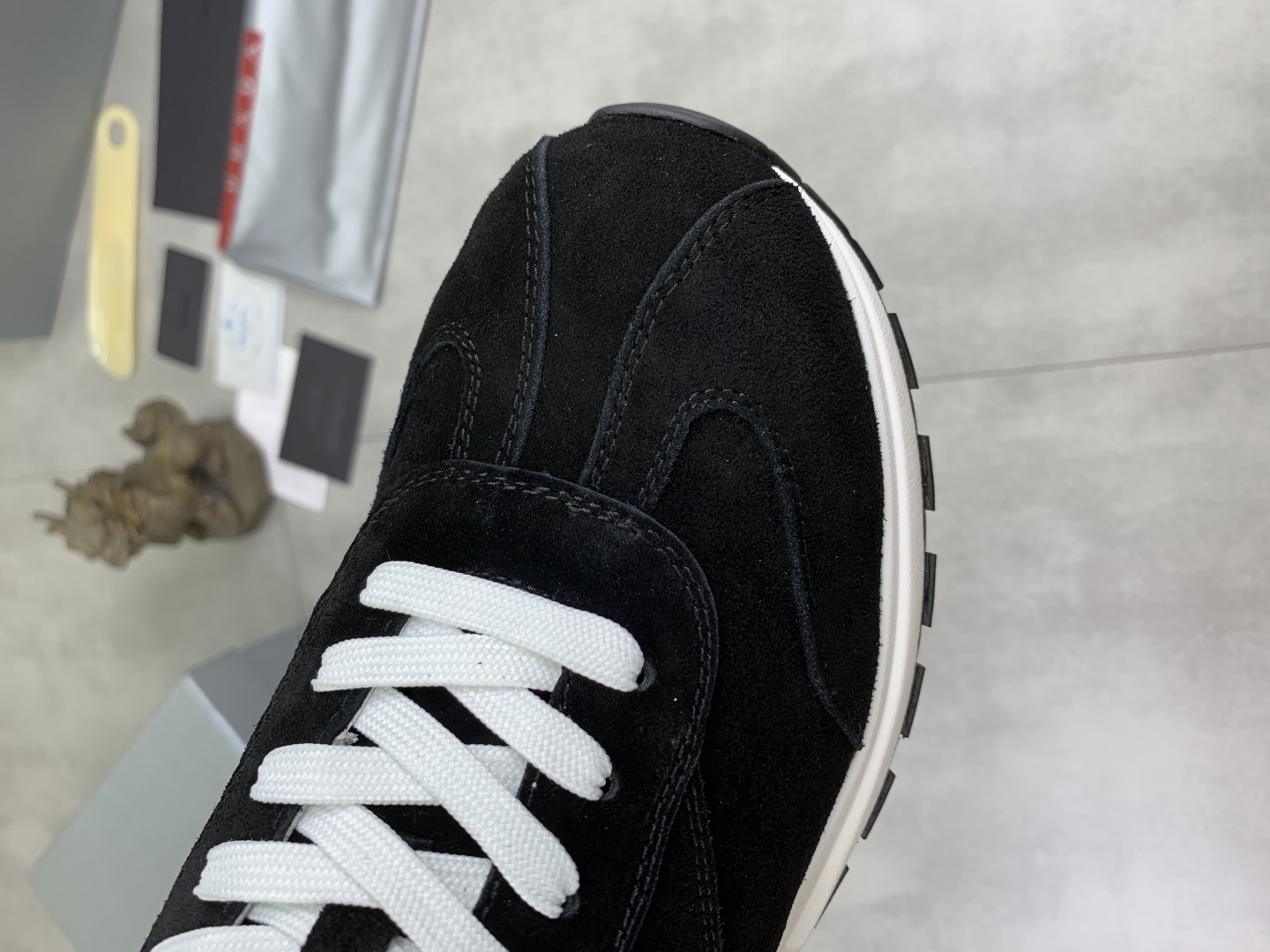 Prada Calf Leather Sneakers Black