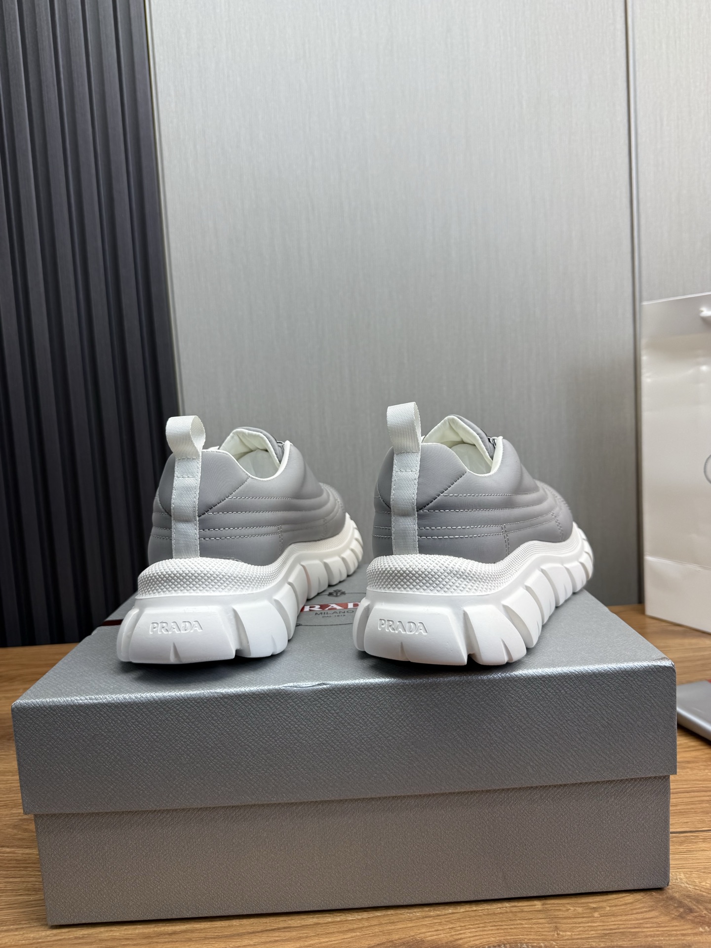 Prada Milano Chunky Sneakers Gray