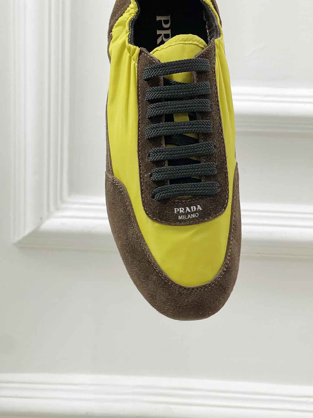 Prada Collapse Re-Nylon Sneakers Yellow