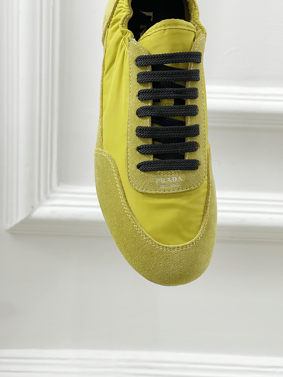 Prada Collapse Nylon Sneakers Yellow