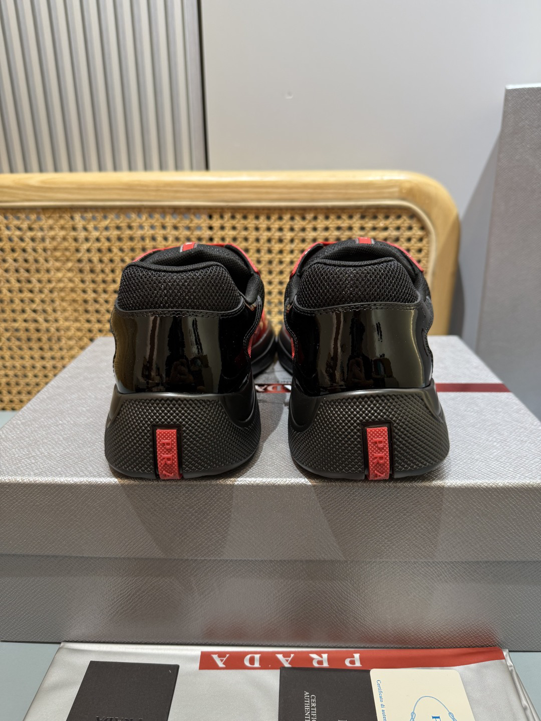 Prada Americas Cup Sneakers Red/Black