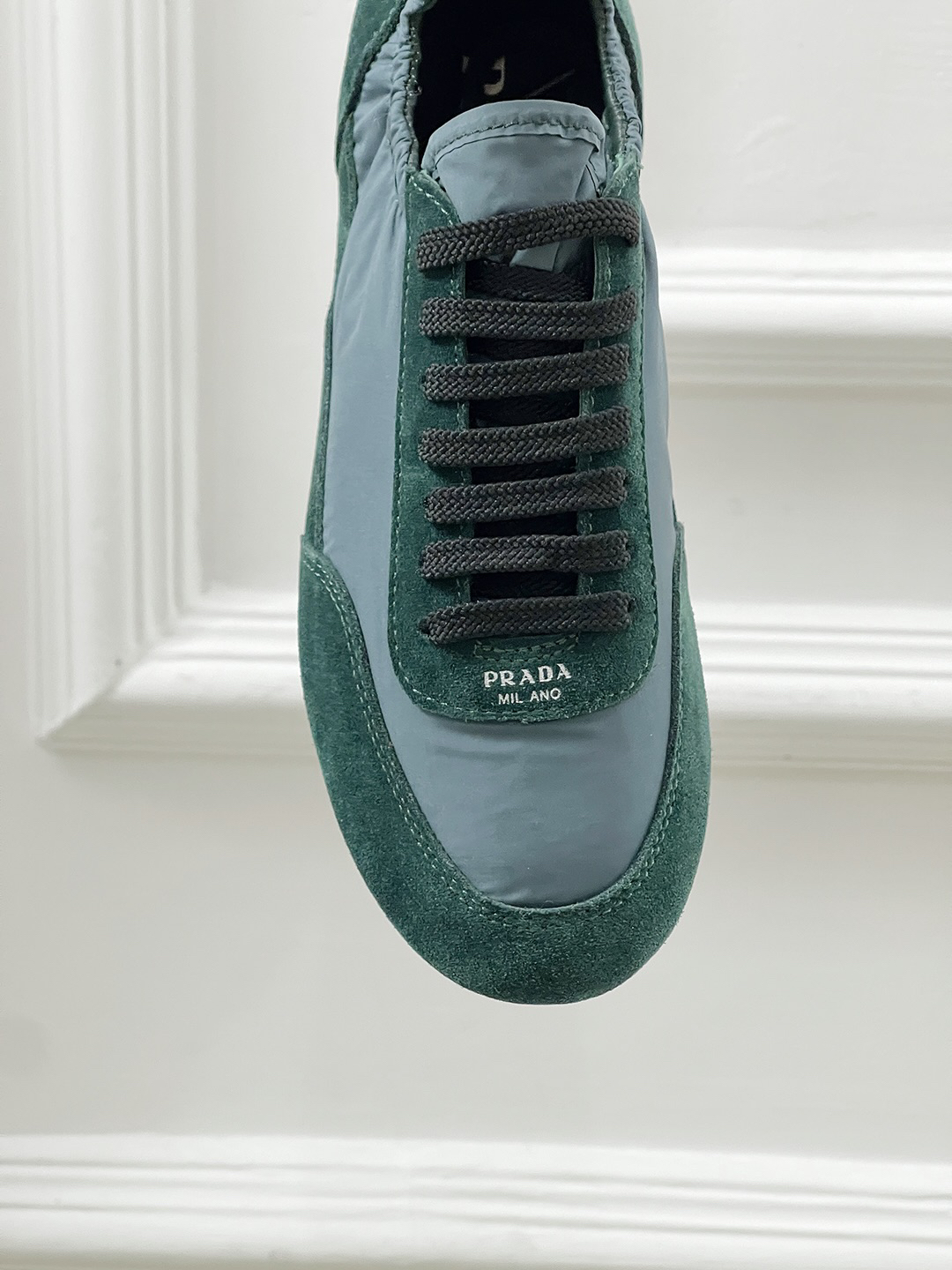 Prada Collapse Nylon Sneakers Green
