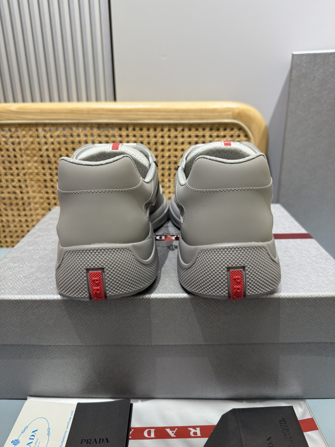 Prada Americas Cup Sneakers Gray
