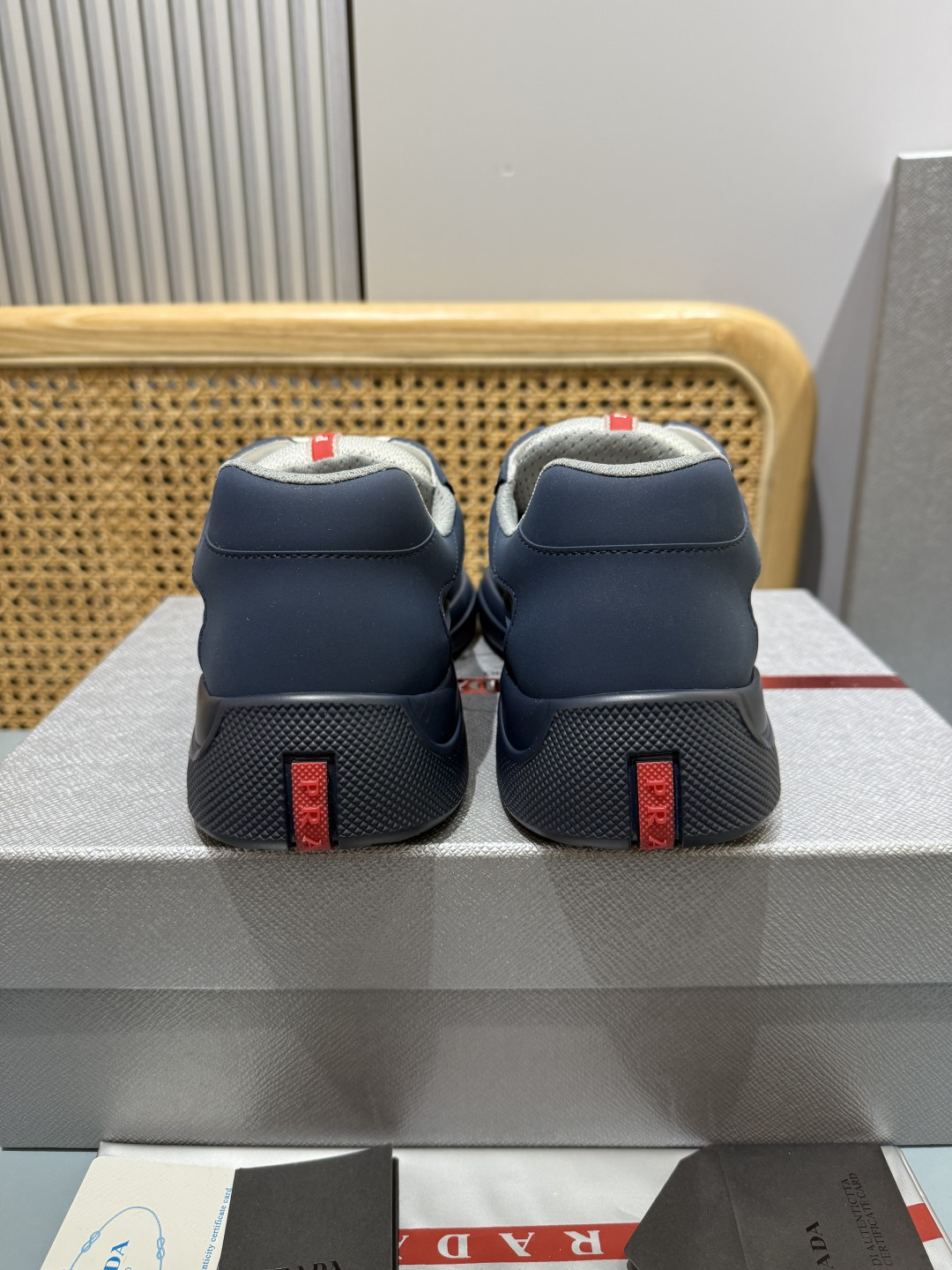 Prada Americas Cup Sneakers Navy
