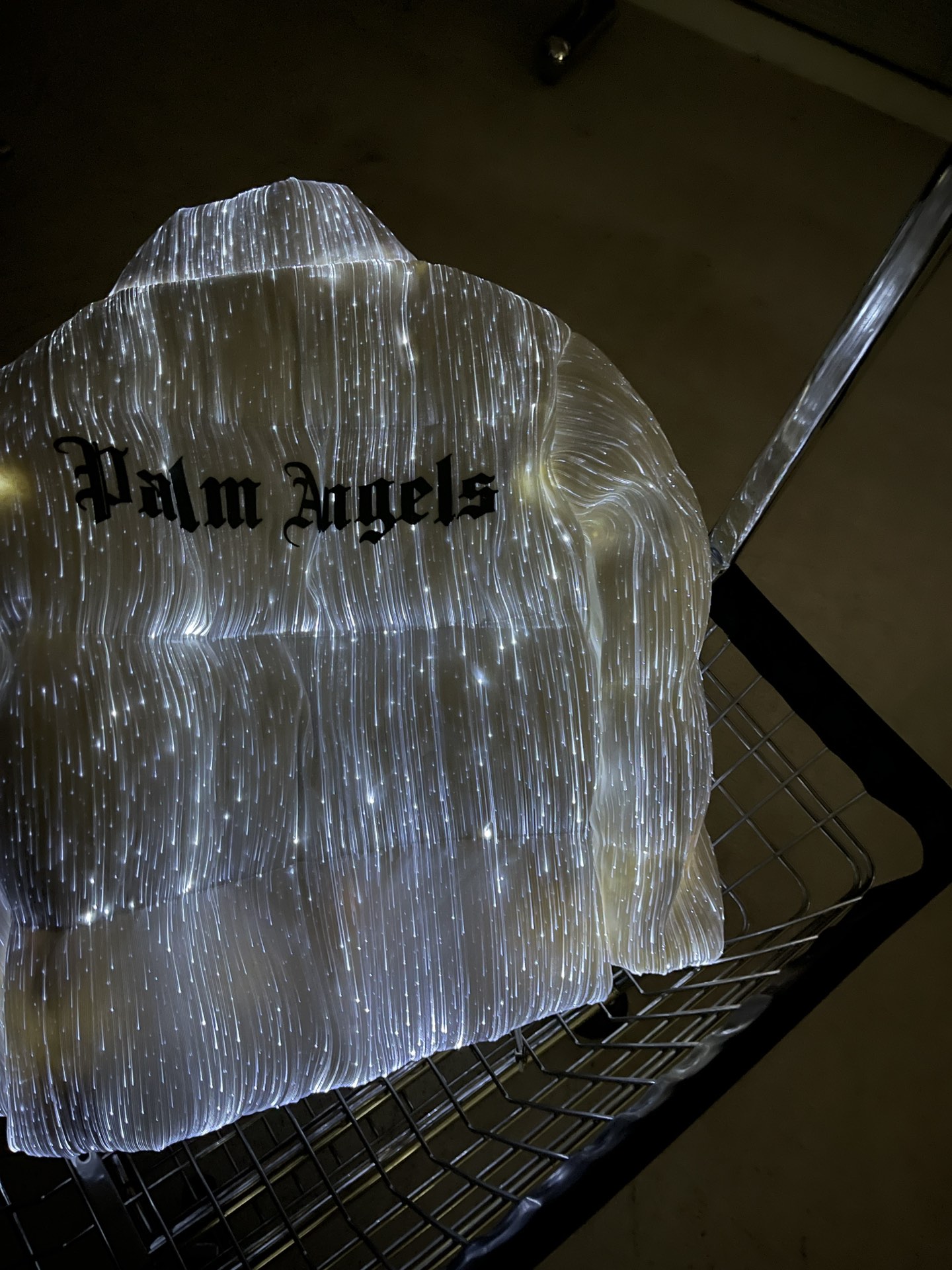 Moncler x Palm Angels Light-Up Puffer Jacket White