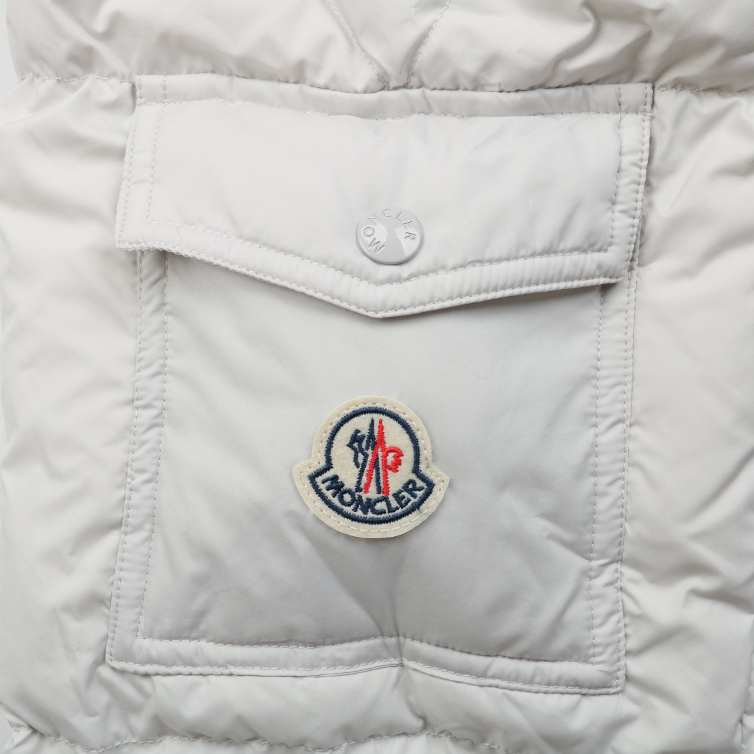 Moncler Maya 70 Matte Hooded Down Jacket White