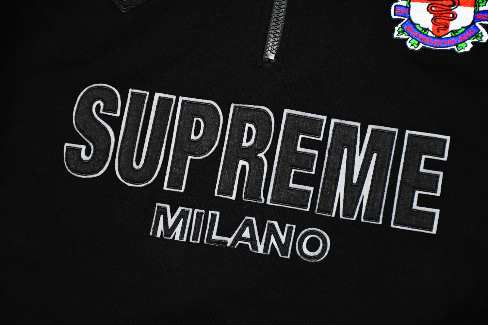 Supreme Milano Half-Zip Hoodie Black