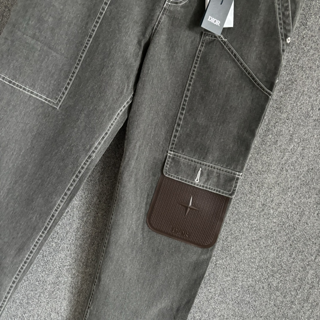 Dior FW2024 Cargo Workwear Pants Gray