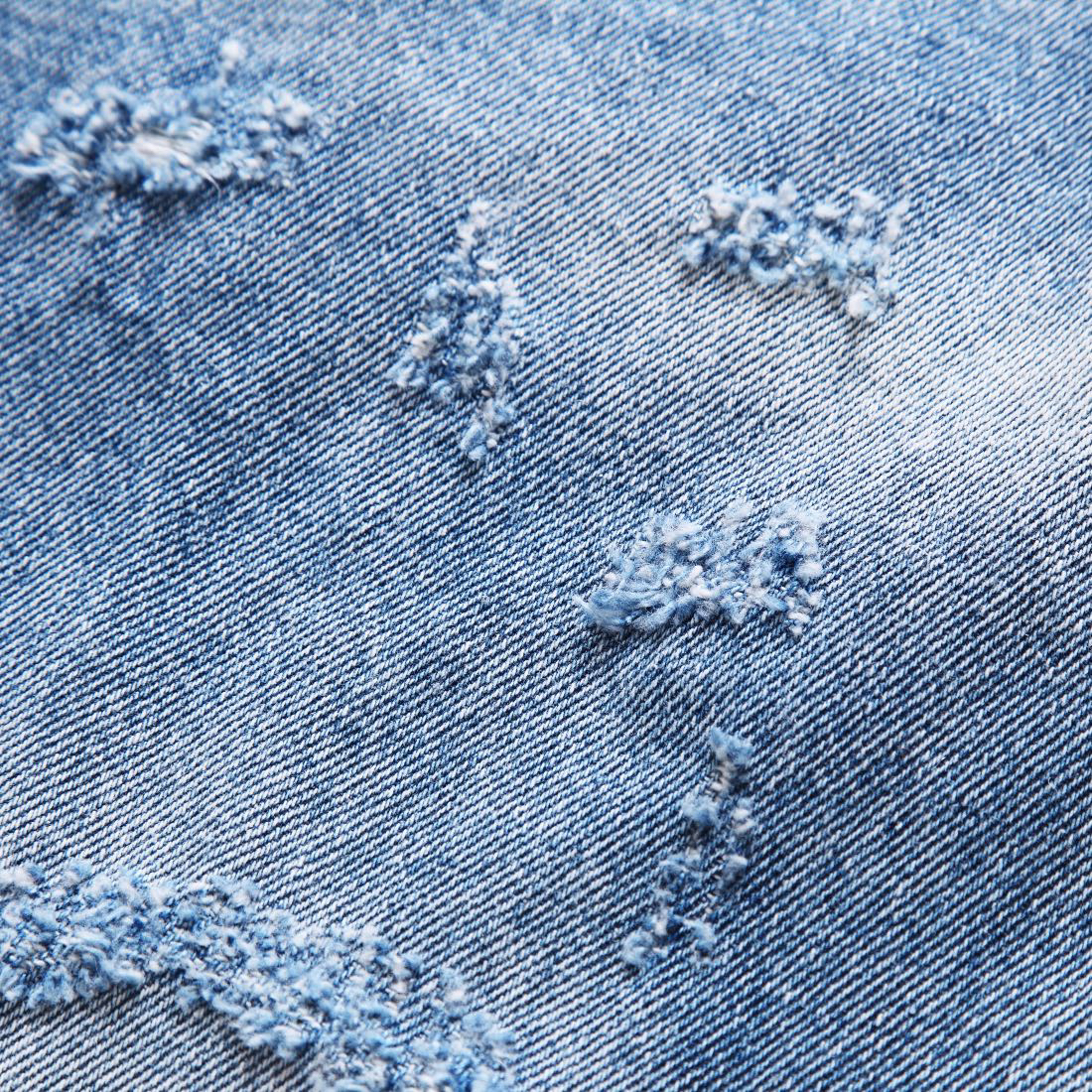 Celine Washed Distressed Straight Jeans Blue