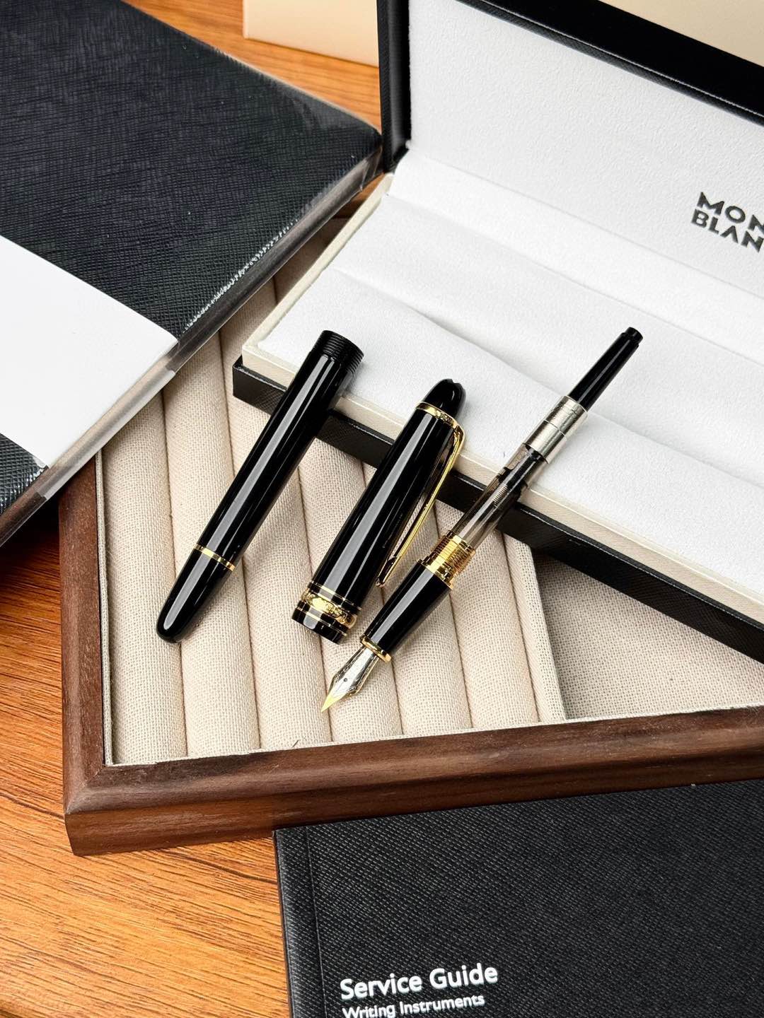 Montblanc Meisterstück 145/163 Pen Set Black Gold/Silver